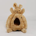 Arctic velvet pumpkin sleeping nest for small animals, showing round shape and removable mat in size medium