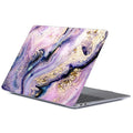 Marbled frosted notebook protective case for Apple MacBook, blue gold colour, with German PC material and high-definition print
