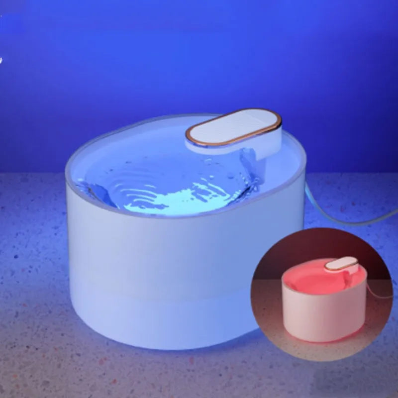 Automatic pet water fountain with USB cable, water pump, and filter element for cats and dogs in Berlin Blue colour