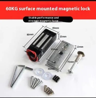 Single door magnetic lock for access control system with 180GK holding force