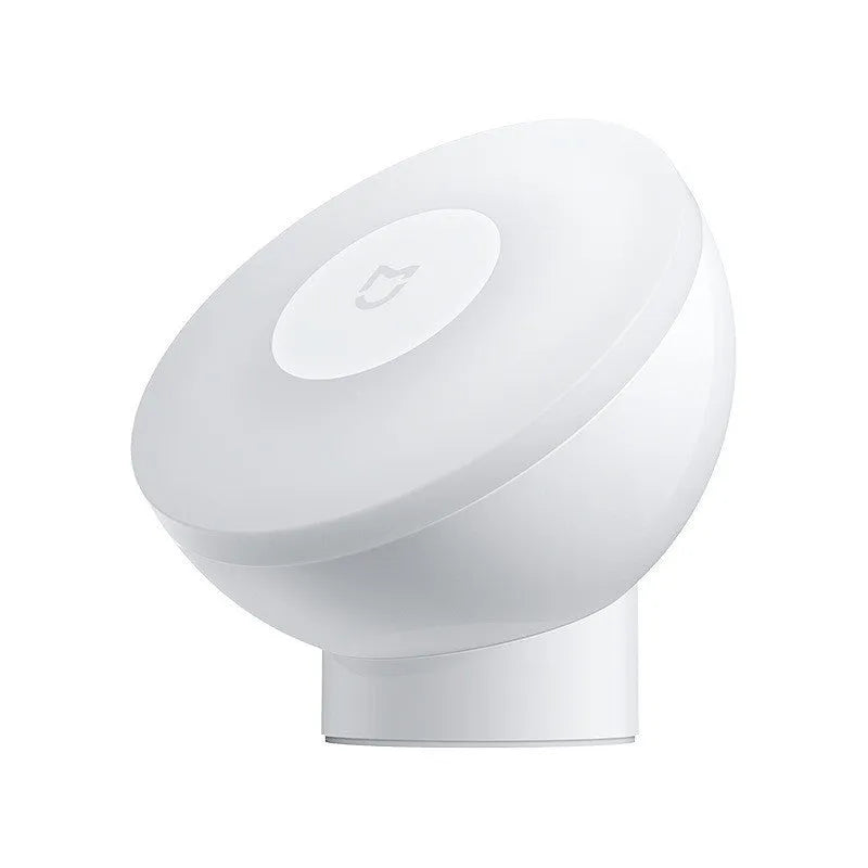 White compact Mijia bedside table lamp with human body induction and Bluetooth