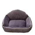 Short plush pet sofa in large 60x50cm size with striped backrest for cats