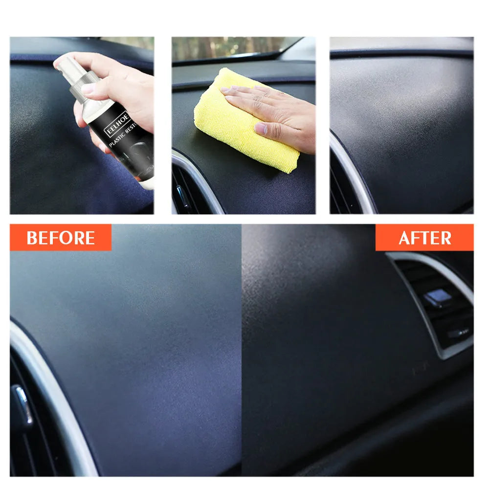 Plastic retreading agent for car interiors, 30ml and 100ml bottles, non-corrosive formula