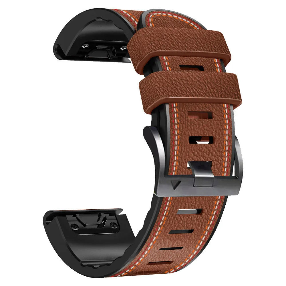 Silicone quick release watchband for Garmin Fenix watch in four colour options