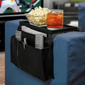 Sofa armrest organizer bag in Oxford fabric with pockets for remote controls and magazines