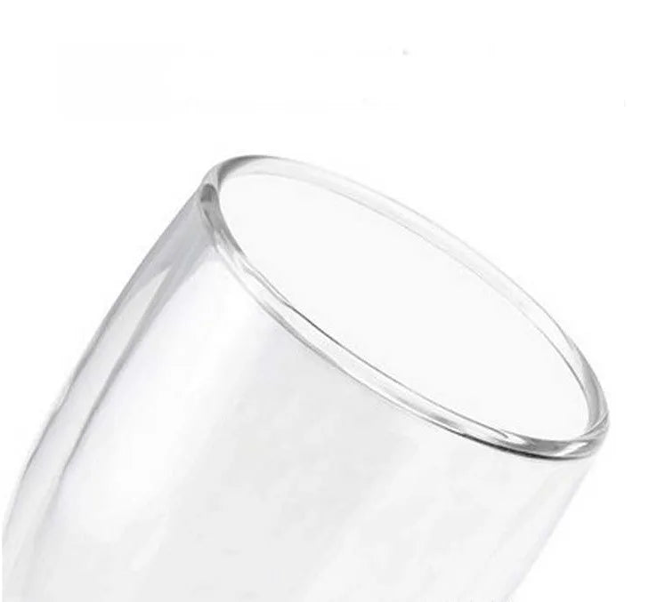 Double wall glass coffee cup in 80ml, 250ml, 350ml or 450ml with Chinese style and heat resistant glass