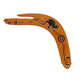 Wooden V-shaped revolving dart in black with flying back mechanism and anime kangaroo image