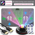 HD Double Dance Mat with stainless steel surface and motion sensing console for TV play
