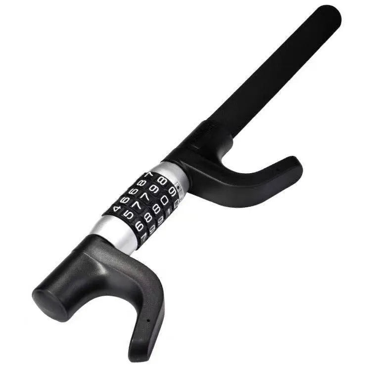 Car anti-theft password steering wheel U-lock in alloy steel with black, blue, and red colour options
