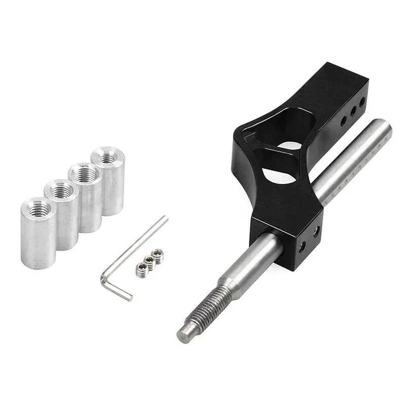 Adjustable car gear lever in aluminium alloy and stainless steel, available in six colours, with hexagon wrench for installation