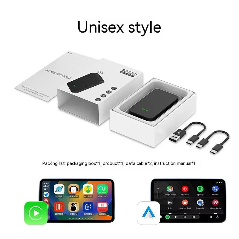 Car audio wired to wireless box ABS PC housing 76x43x12.3mm with two data cables
