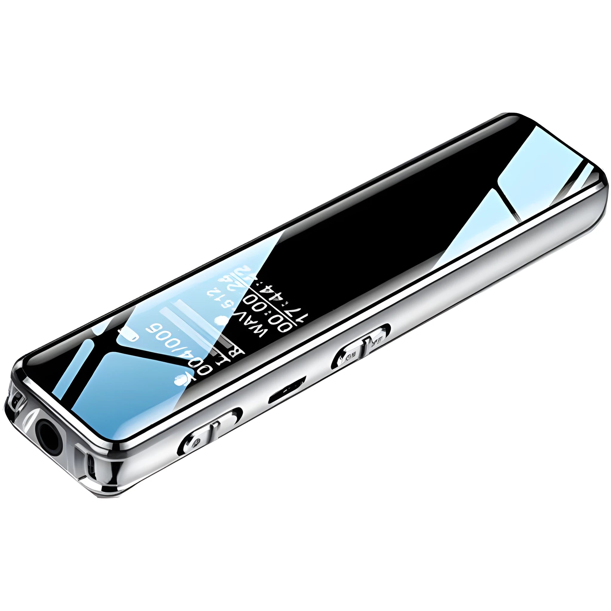 Black noise reduction professional recording pen with LCD screen and zinc alloy body