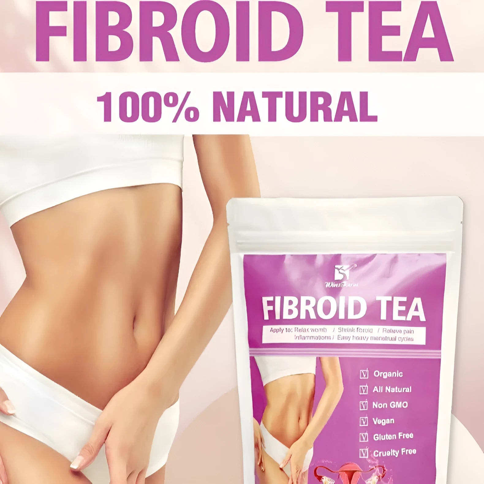 A single pack of C83 Winstown Fibroid Tea, a cold extract herbal tea blend containing sugar.