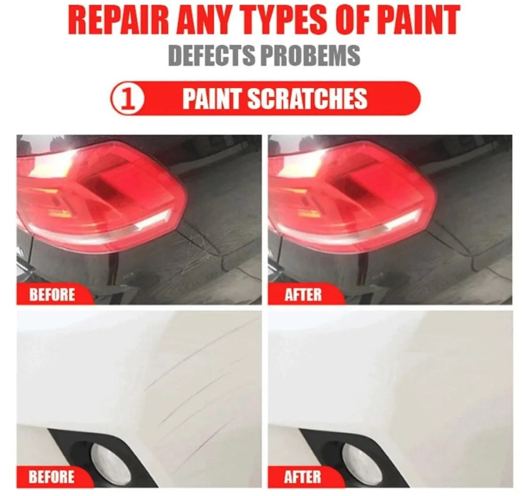 Car scratch repair polishing wax with distribution towel and magic sponge