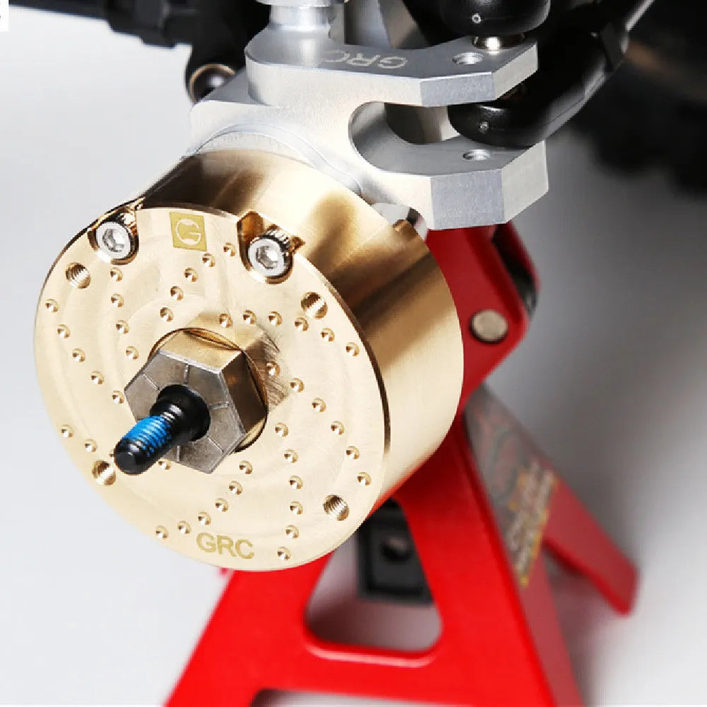 Brass gearbox cover metal accessory for model vehicle axle door mounting