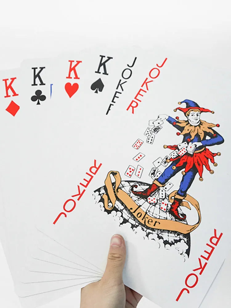 Set of large oversized playing cards for the Fighting Landlord table game.