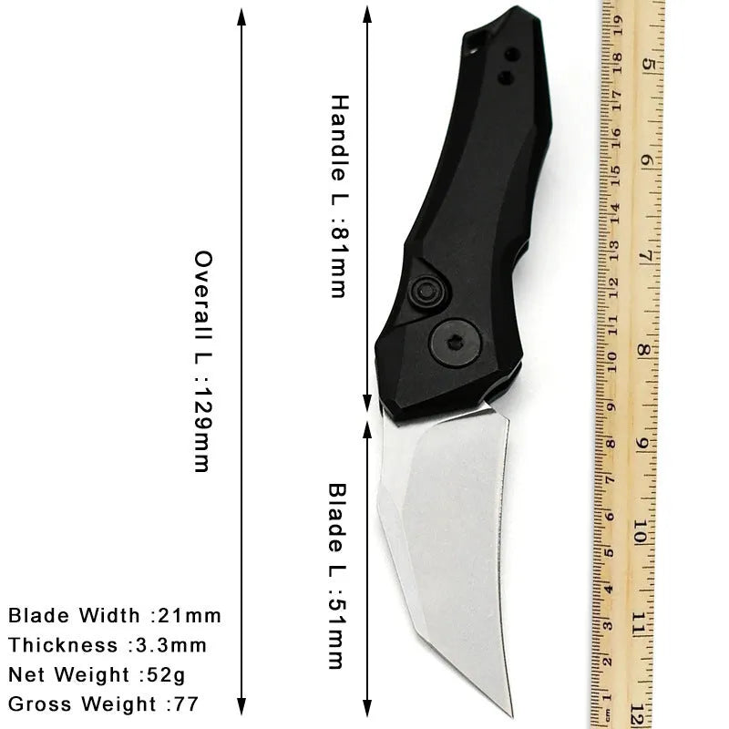 Outdoor folding knife with pocket clip, shown closed, in black, grey, and green colour options.