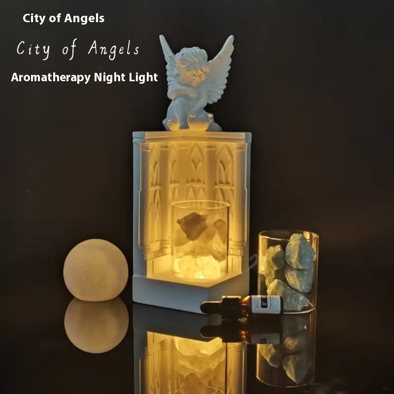 Crystal fragrant stone fire-free plaster aromatherapy diffuser with essential oil in decorative ornament piece