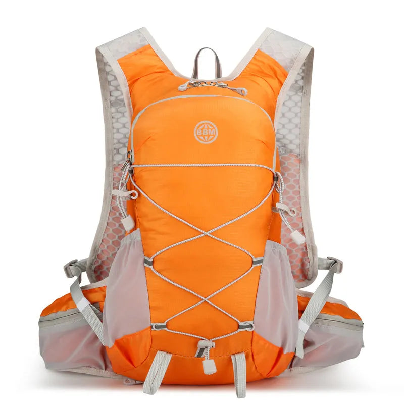 20L lightweught breathable outdoor cycling hiking backpack in black with multiple compartments and chest strap
