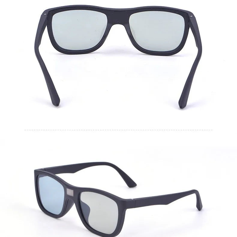 Driving and biking polarized sun glasses black frame black classic style for outdoors