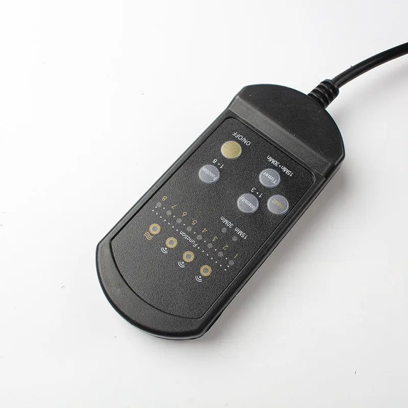 Black heating massage mat with infrared function and adjustable speed control