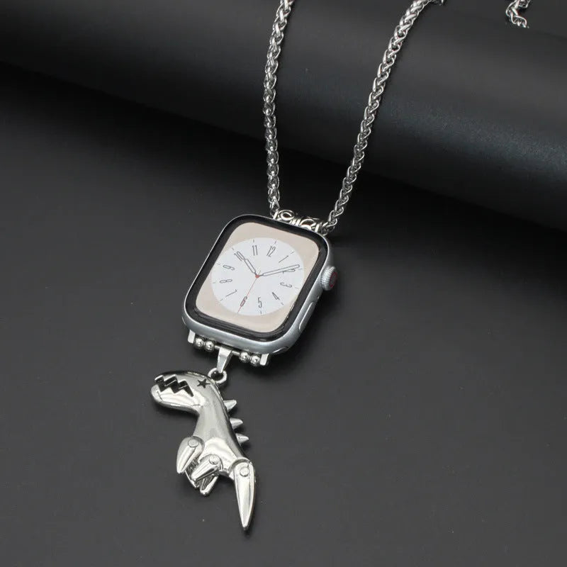 Watch necklace feather hanging strap in assorted designs for 38-49mm watch cases