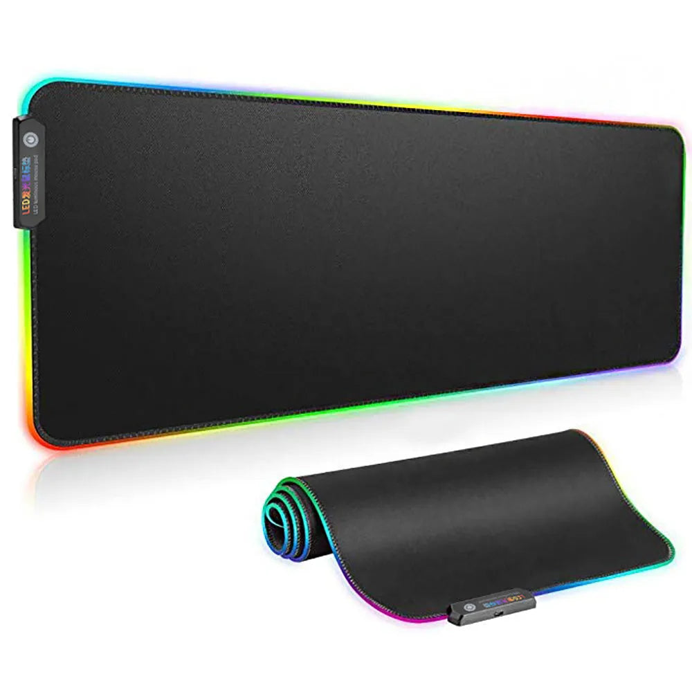 LED super large shiny mouse pad with 11 lighting modes and USB power