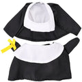 Black polyester nun costume for cats and dogs, free size, for Halloween holiday dress-up