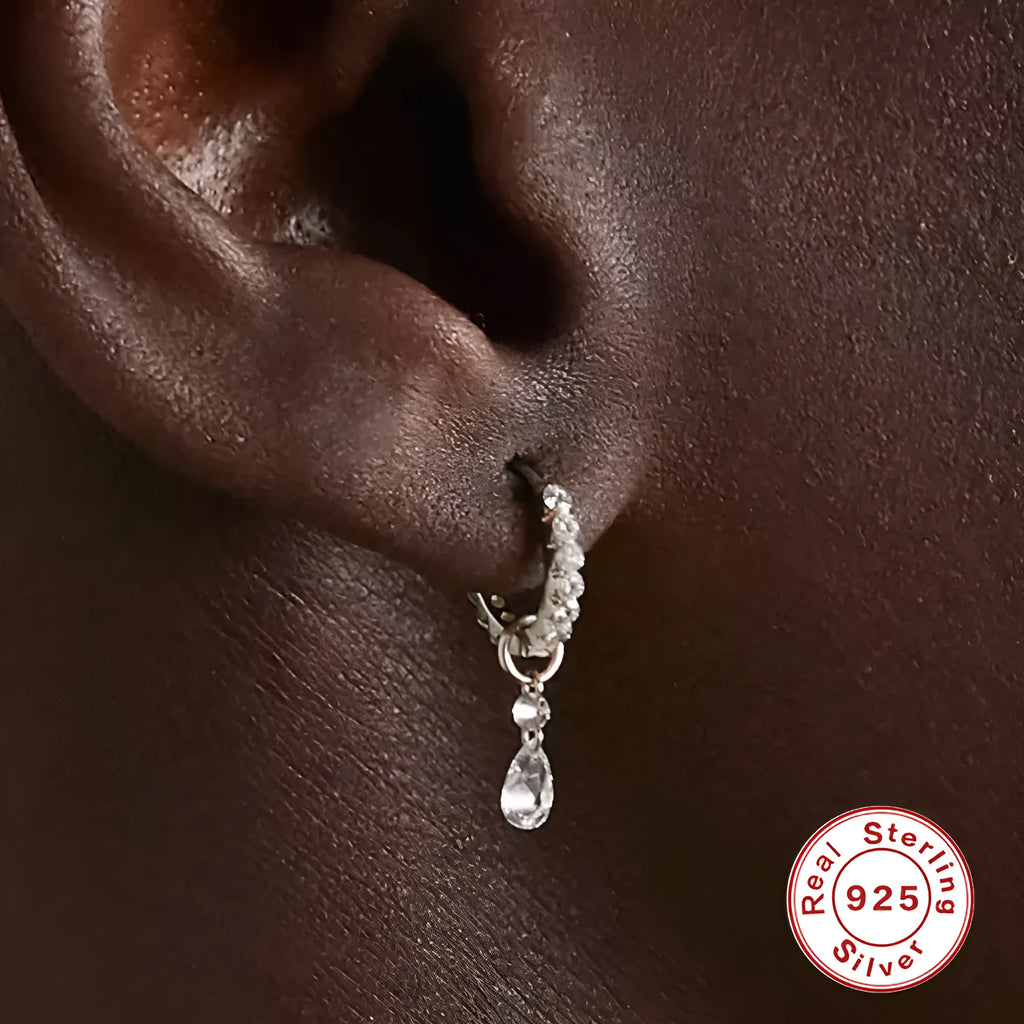 925 sterling silver geometric double ring earring and pendant set in single gold finish