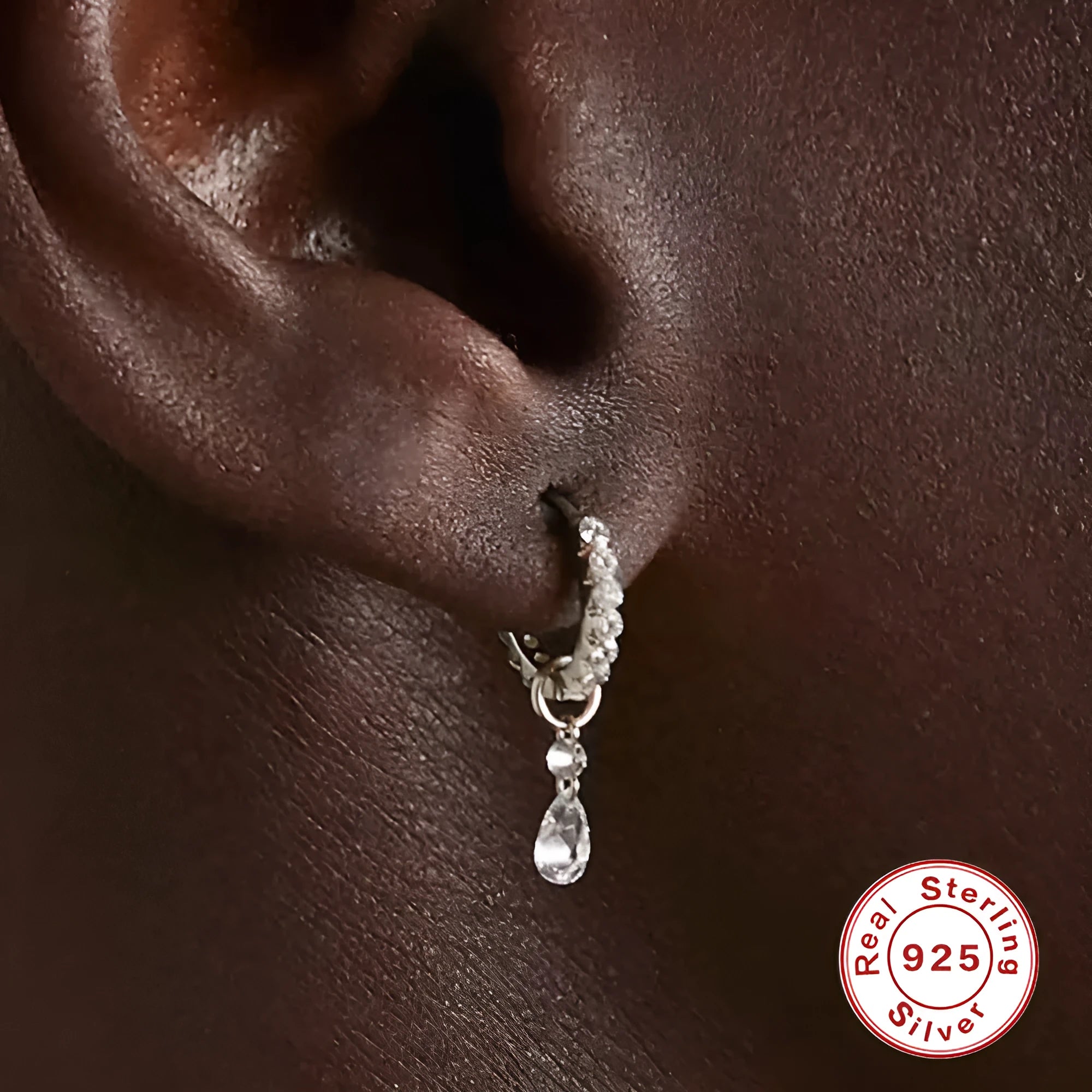 925 sterling silver geometric double ring earring and pendant set in single gold finish