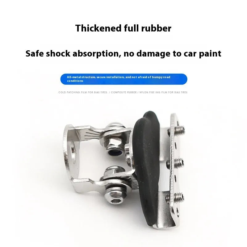 Car hood universal bracket stainless steel rubber clip for LED strip light and tube holder black
