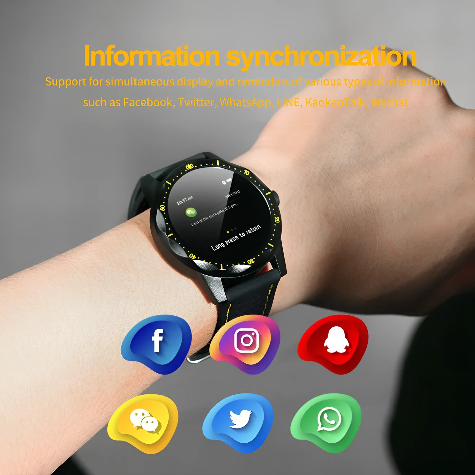 COLMI SKY1 smart watch with heart rate monitoring and colour touchscreen display