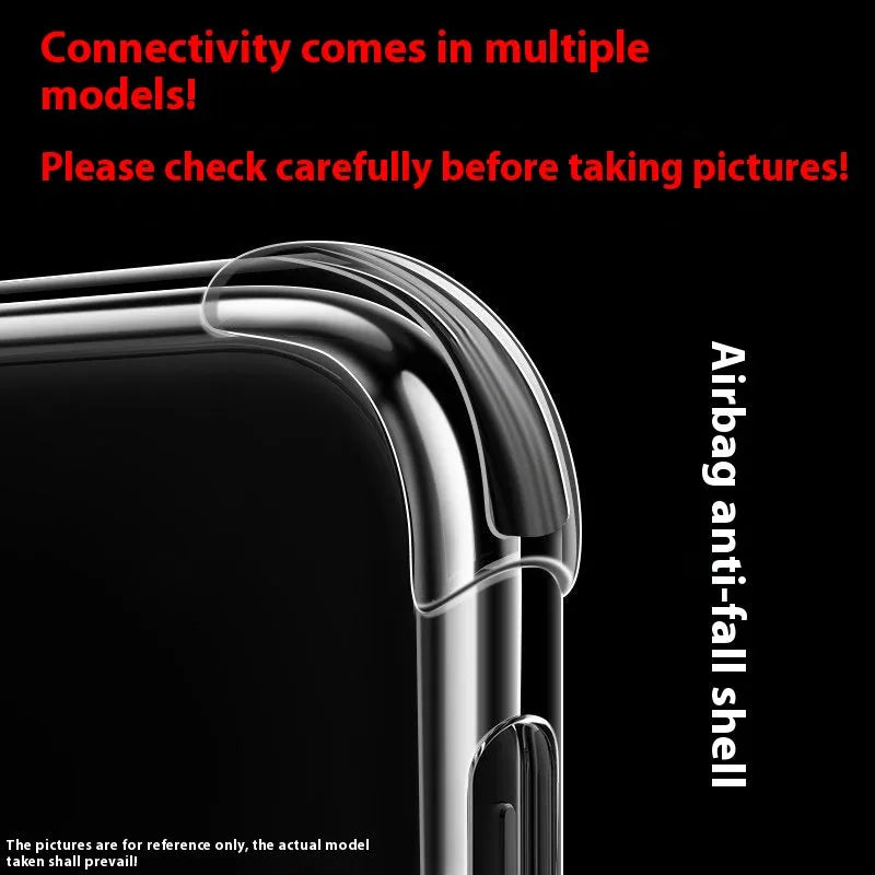 Transparent anti-drop phone case with four-corner airbag protection for Moto ThinkPhone 5G