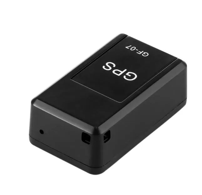GF07 GPS anti-lost tracking alarm in black with SOS button, 35x20x14mm, 72-hour battery