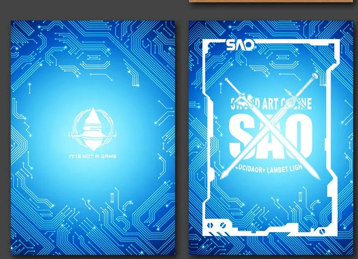 Sword Art Online hardcover loose-leaf notebook on table