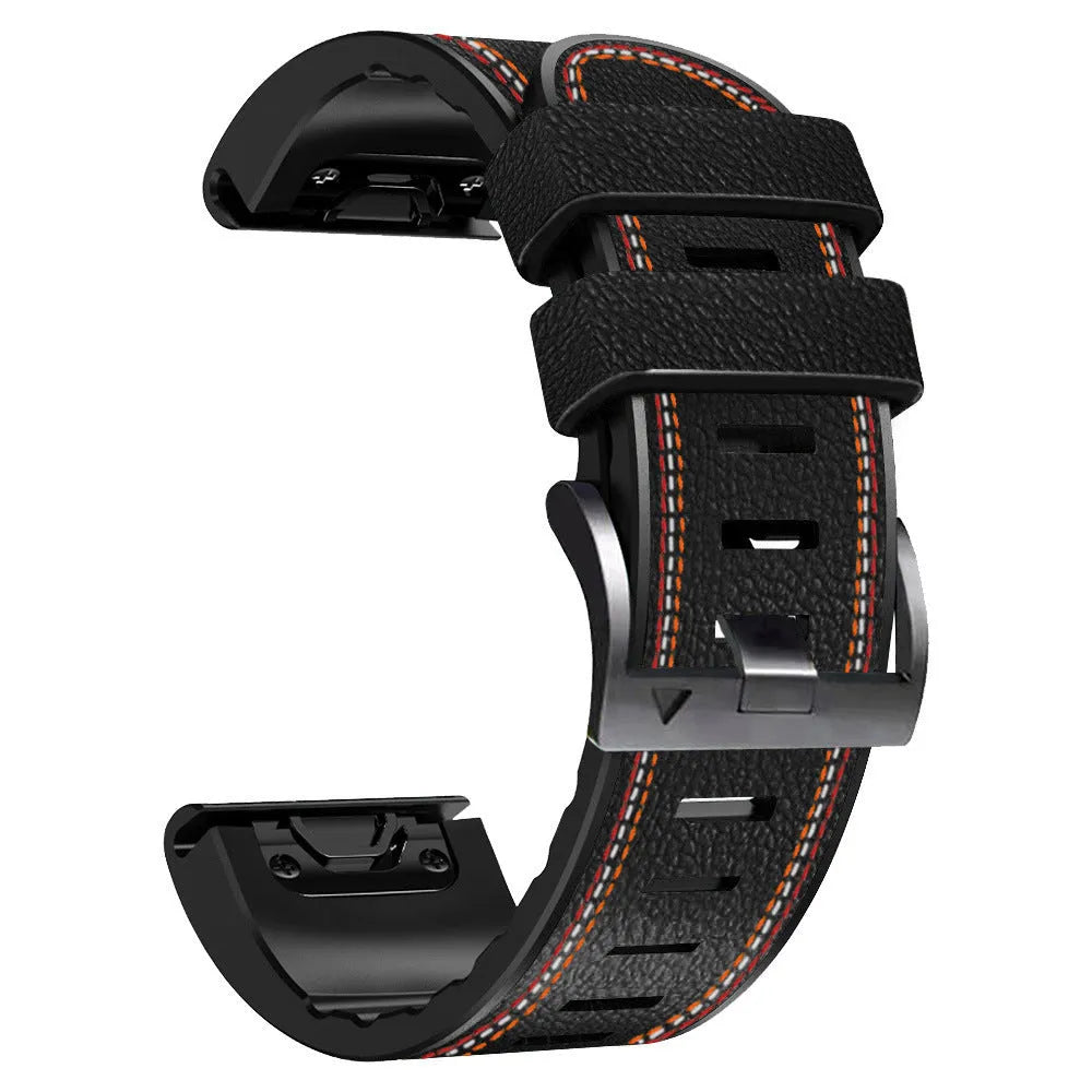 Silicone quick release watchband for Garmin Fenix watch in four colour options