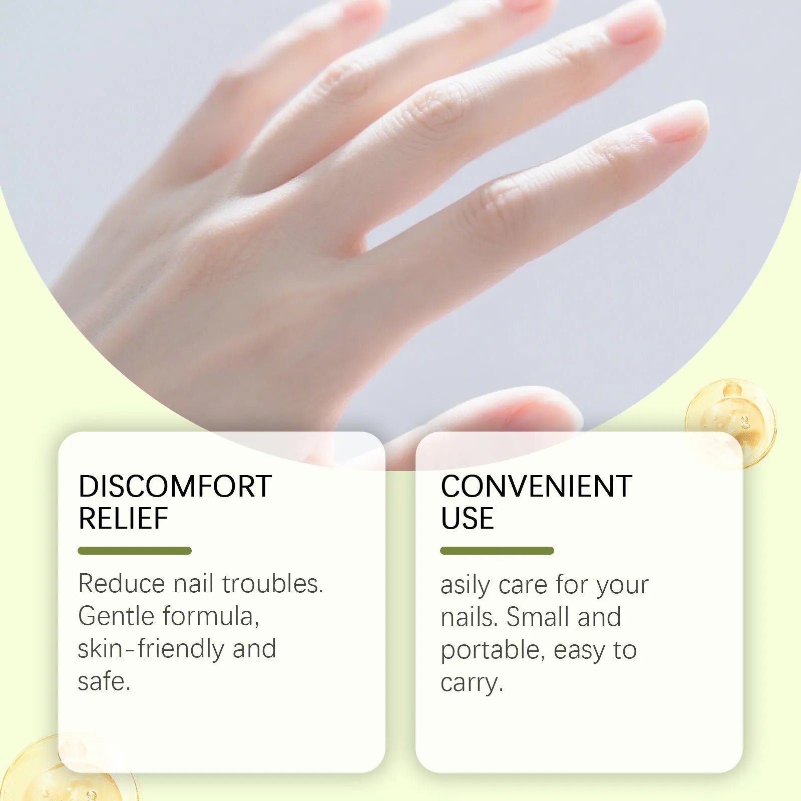 Nail Care Drops 15ml bottle with rubbing strip for fungal nail treatment