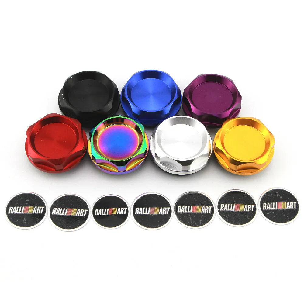 Aluminium alloy oil filter cap for Mitsubishi vehicles in six colour options