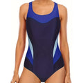 Women's printed one-piece swimsuit with high elasticity backless design in floral pattern