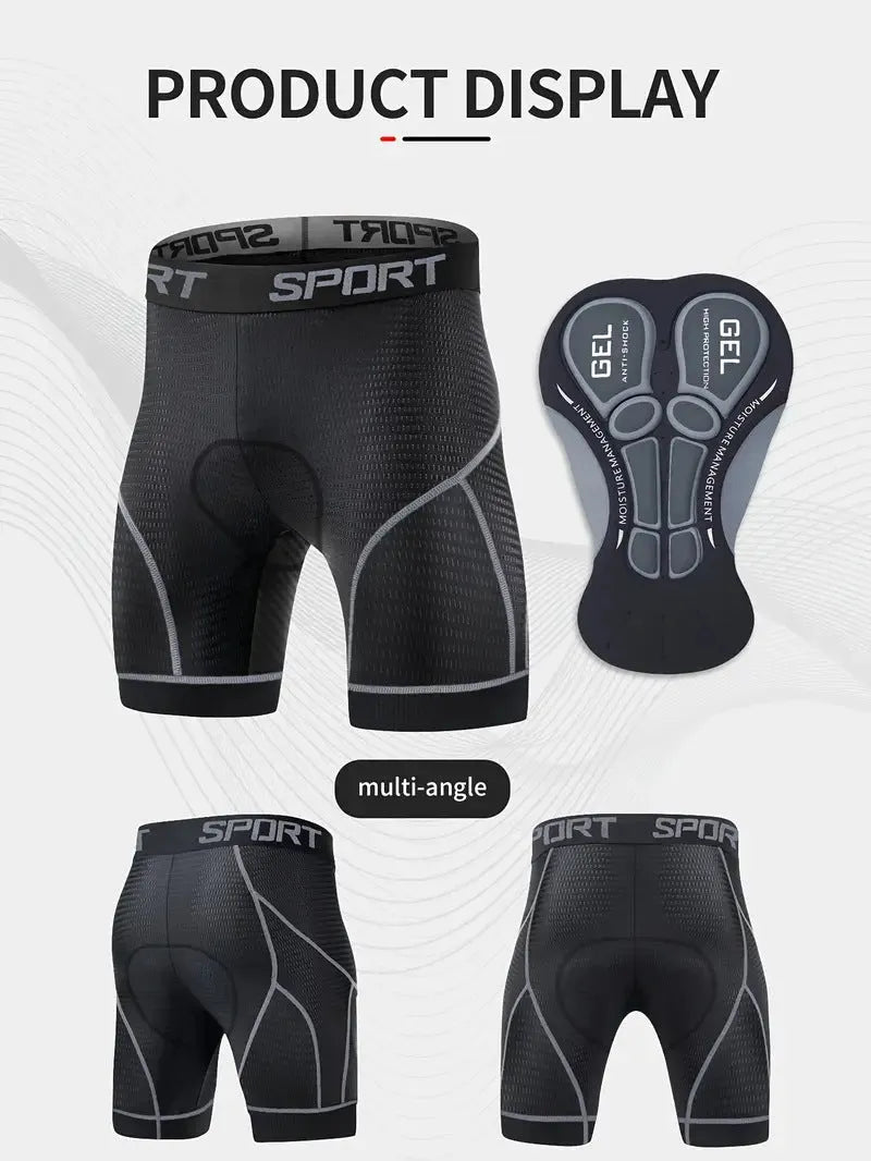 Gray nylon bicycle road bike underpants for cycling lying flat on a surface
