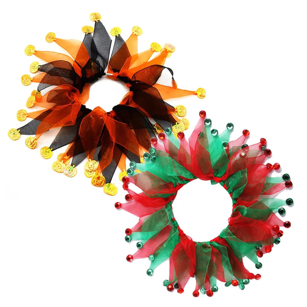 Tie-dyed cloth dog collar with colourful patterns in free size adjustable design