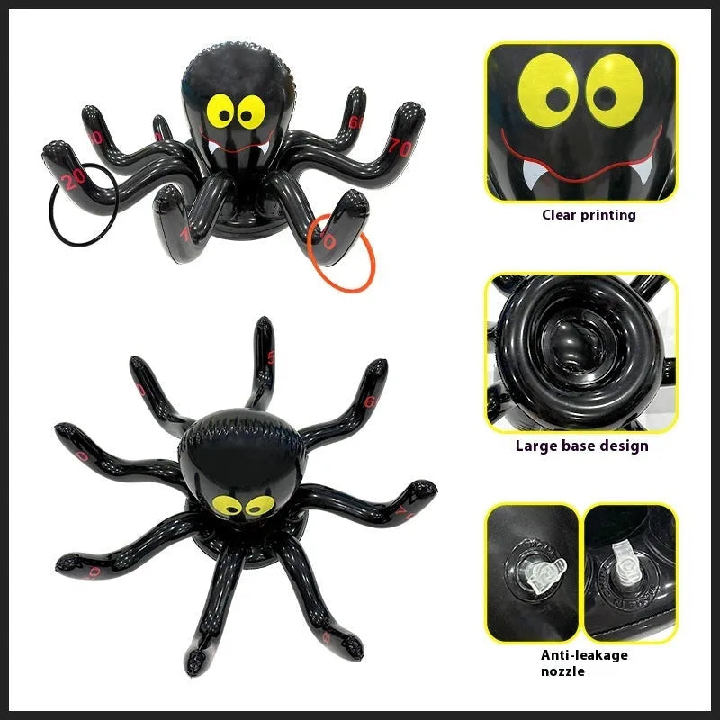 Ghost Festival inflatable octopus ferrule PVC throwing toy in multiple colourful designs.