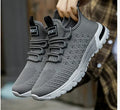Men's solid-colour mesh casual shoe shown in army green, displayed on a white background.