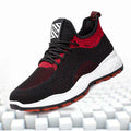 Korean style breathable mesh sports casual shoes in black with rubber sole