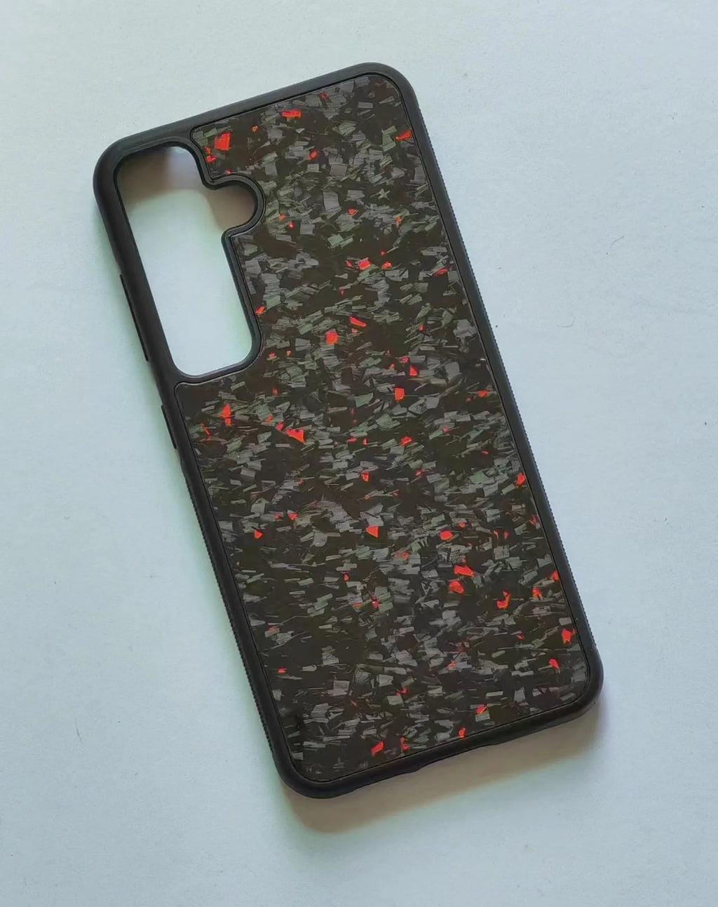 Carbon fibre silicone phone case for Samsung S24 Ultra with 3K twill backplate and silicone edges