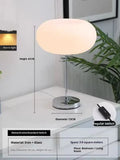 28 cm glass bedside lamp with button switch, modern simplicity style, tricolour light option