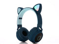 Cartoon cat ears wireless gaming headset in pink, green, purple, light blue or skin tone colours