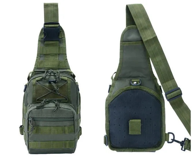 Tactical shoulder bag Oxford 600D encryption in jungle camouflage with main compartment and strap