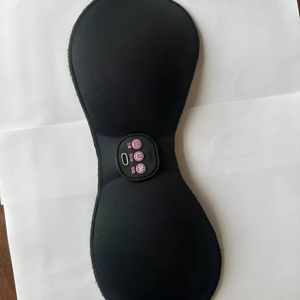 Black silicone chest stickers for electric massager bras with 3-key control