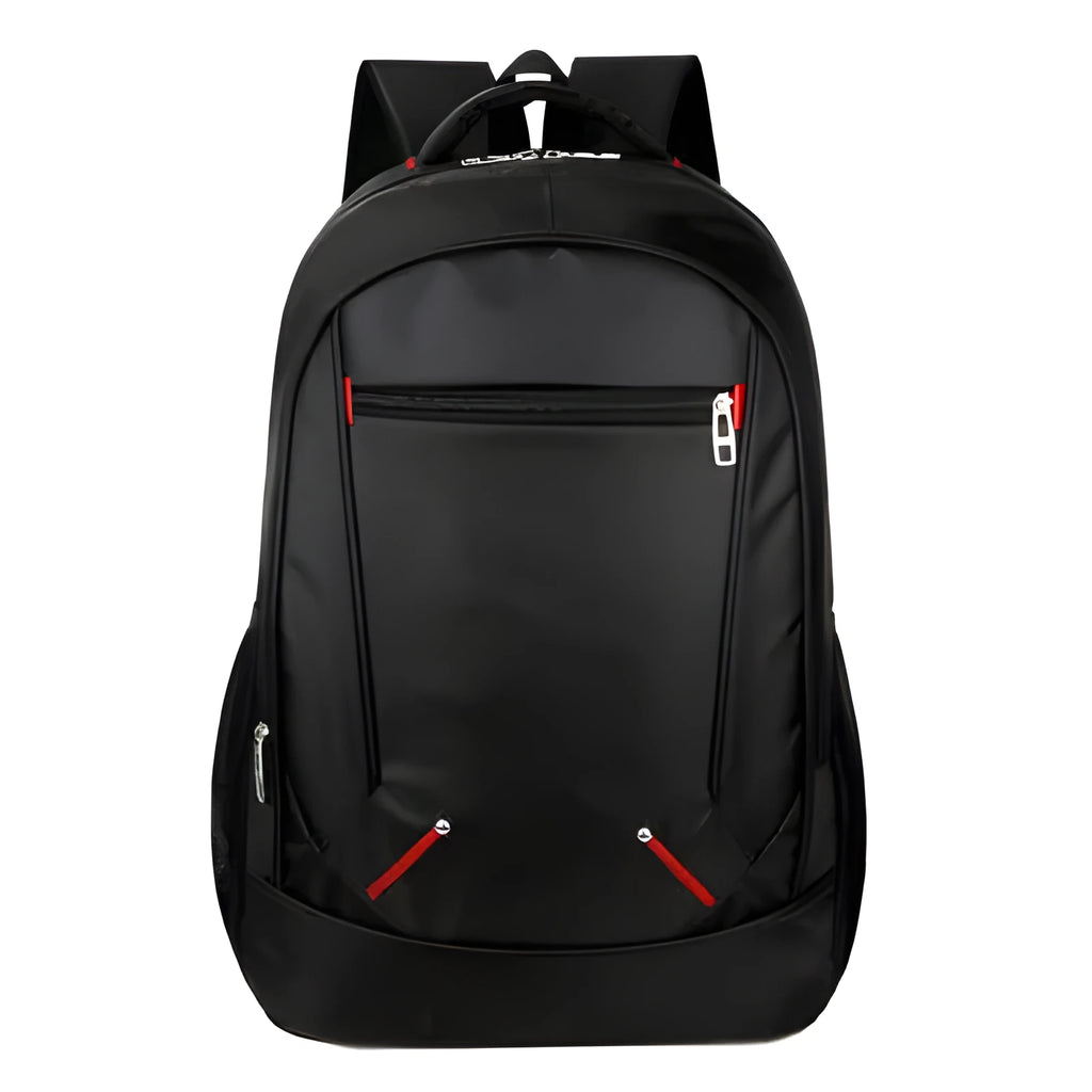 Black Oxford cloth laptop backpack 15 inch with multiple compartments and breathable back panel